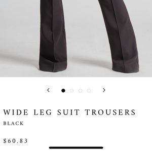 BOA wide leg suit trousers